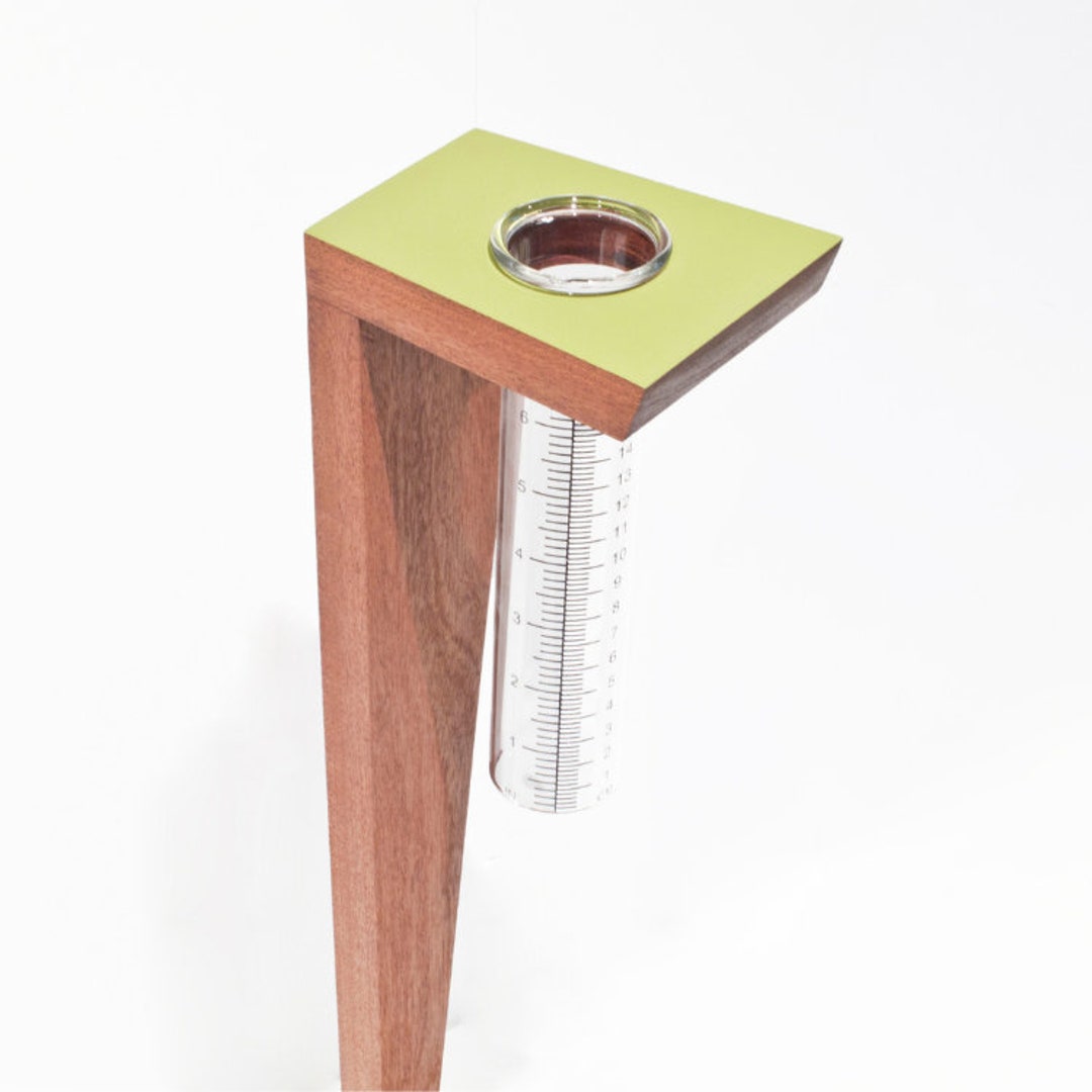 Modern Rain Gauge Holder & Glass Etsy