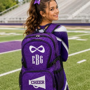 cheer coach backpack Zaaprint Cheerleading Bags Laptop Bag for Cheerleaders Gift(Light Blue) Comfort You Can Count On Jiaoprinted Custom Blue Yellow Cheer