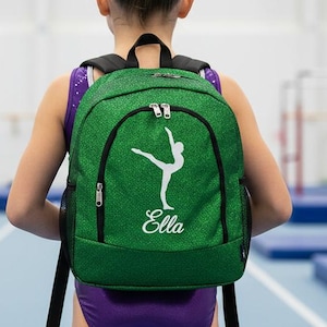 Mochila de gimnasia verde brillante PERSONALIZADA: ¡Estrellita, sueños esmeralda!