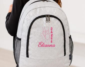 Personalized Dance Backpack, Glitter Dance Bag, Ballet Backpack, Custom Dancer Backpack, Competition Dance Bag, Dance Team Gift