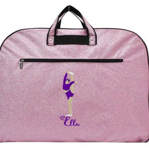 Personalized Monogrammed Glitter Garment Bag | Travel & Competition Organizer for Dancers and Cheerleaders