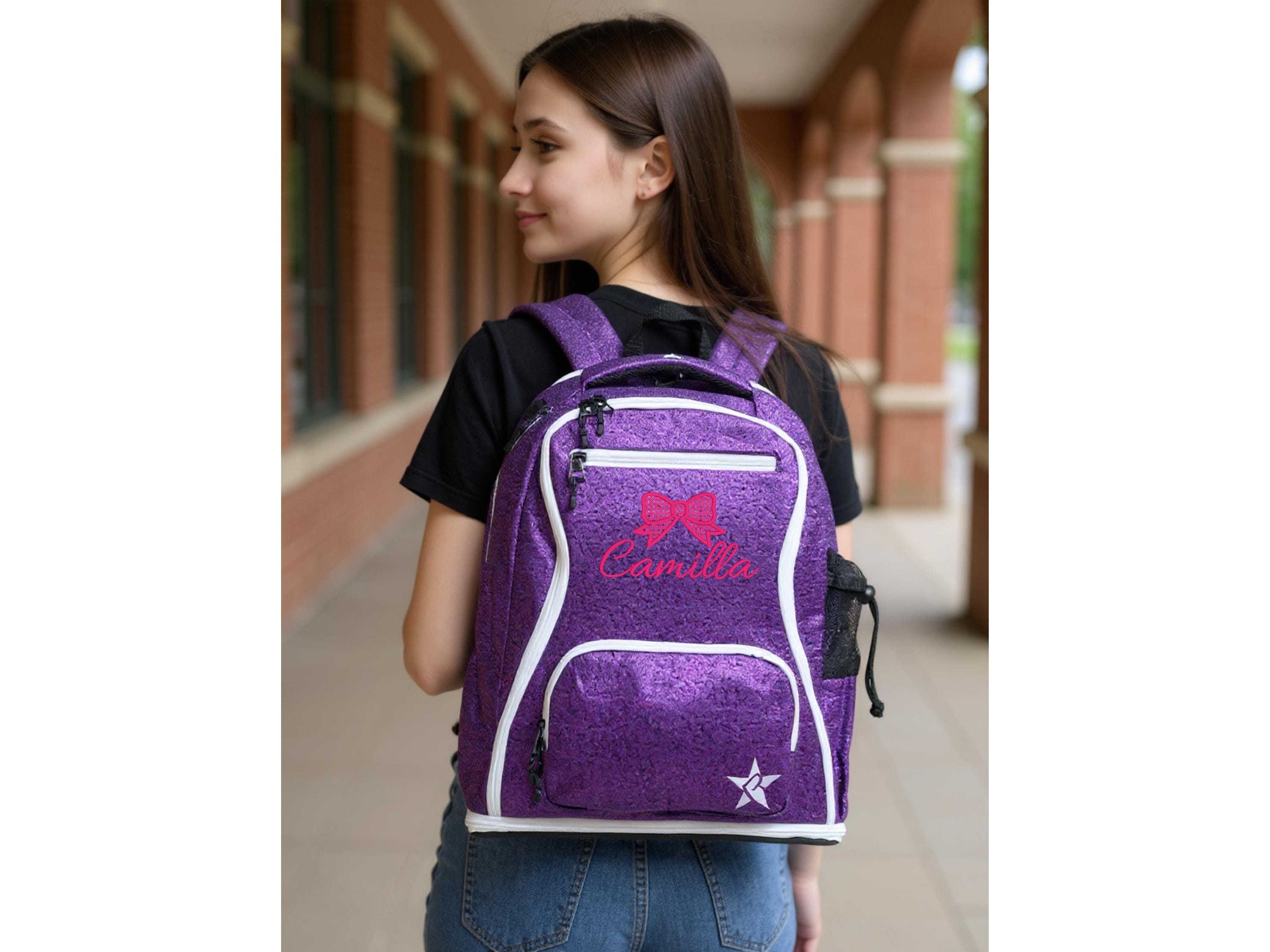 Rebel Dream Bag in Amethyst with White Zipper - cheerleading backpack Custom and Durable Cheer Team Bags main image 2