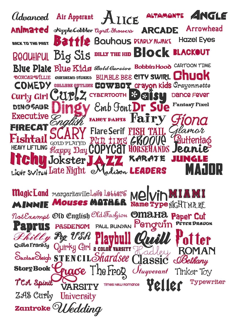 a collage of various words and phrases in different fonts and sizes, including names, titles, and descriptions of different topics and events.