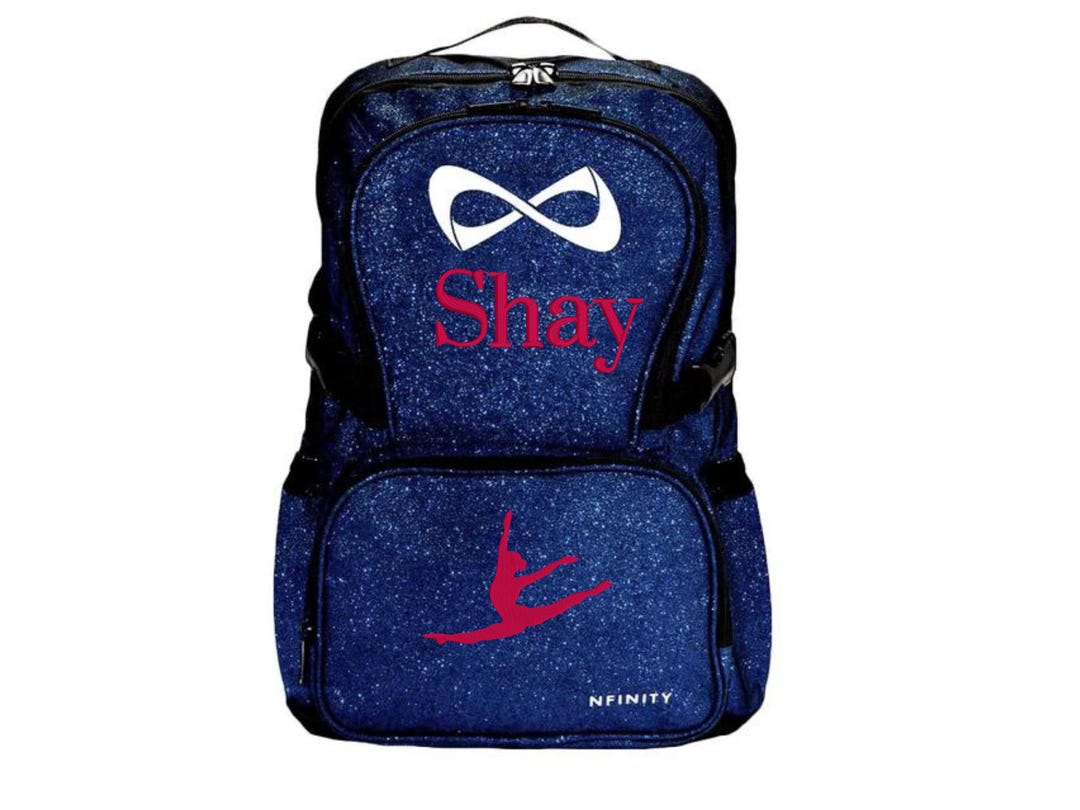Personalized Navy Sparkle Nfinity Cheer Backpack With Custom Name - Etsy