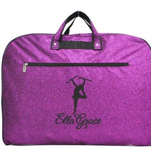Personalized Glitter Majorette Garment Bag for Dancers and Cheerleaders Travel Ready and Stylish