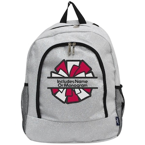 Silver Glitter Backpack - Custom Cheer & Dance