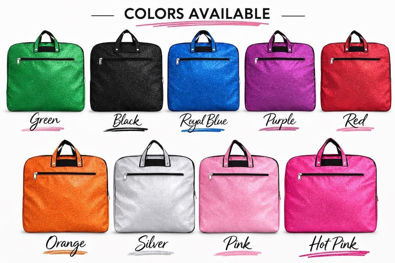 Personalized Dance Garment Bag, Glitter Dance Competition Bag, Custom Dance Costume Bag, Ballet Garment Bag, Recital Travel Bag image 10