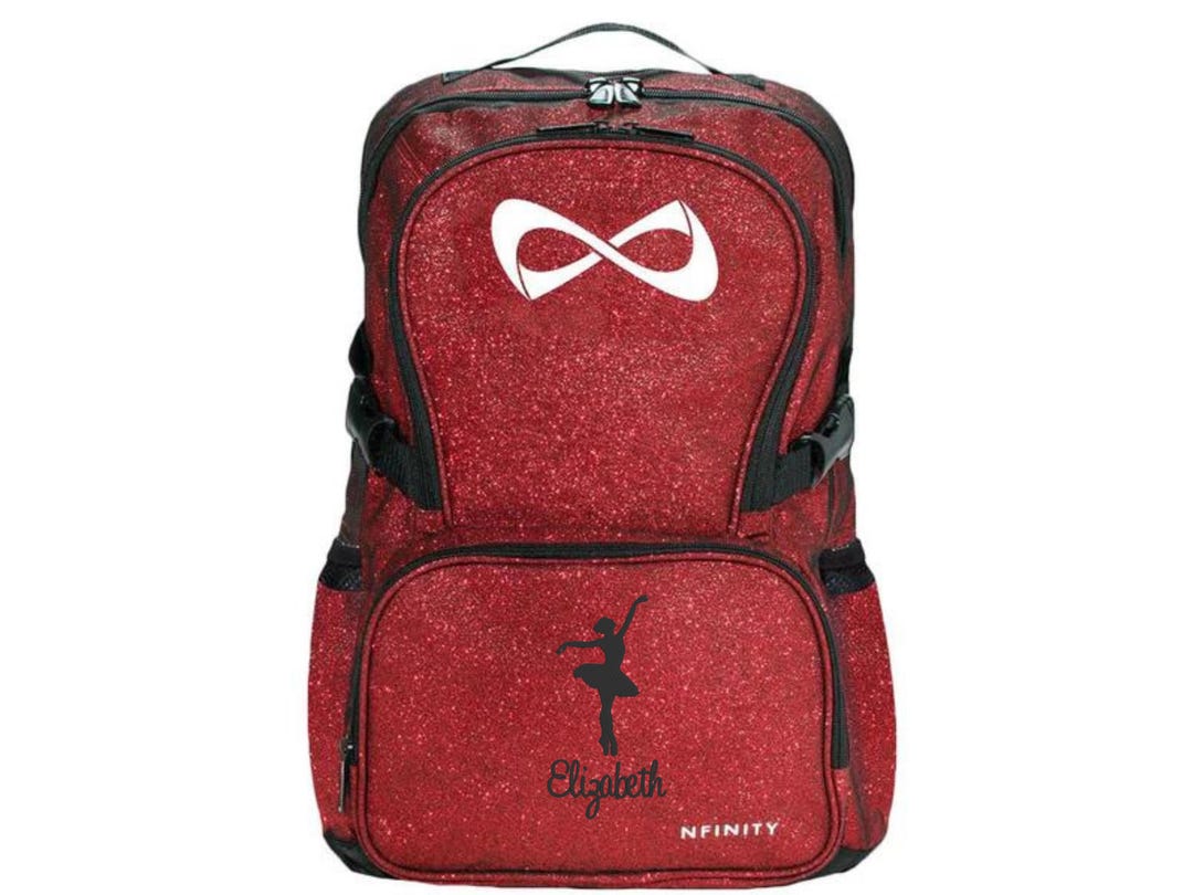 Personalized Nfinity Ballet Backpack | Red Sparkle Competition Dance ...