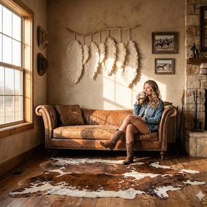 Tapiz de pared de macramé con plumas y hojas – Decoración de pared boho grande – Arte textil neutro
