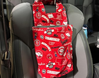 Car Trash/Utility Tote Bag NU Herby Crest Design 9" w x4" dx 12" l Handmade