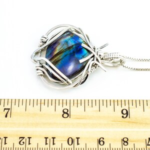 Bezel Wrapped Labradorite W/Multi Stones Necklace main image 1