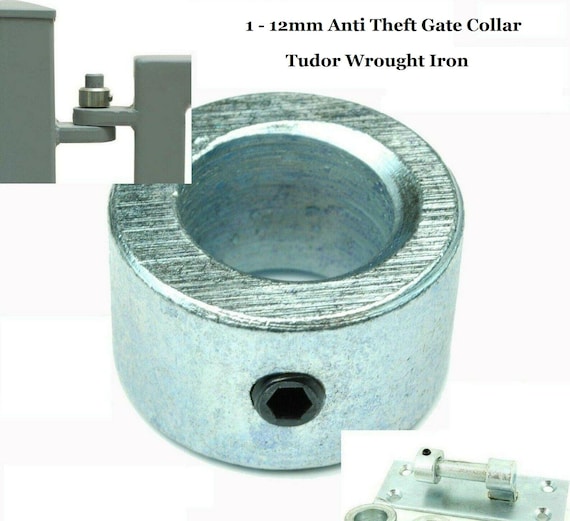 Iron gate hinge bracket 10mm with anti-theft collar 