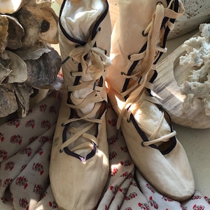 Antique 1910’s Edwardian Bathing Slippers  Swim Shoes Bathing Boots Asbury
