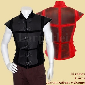 Reinforced jerkin for men, made of leather, Larp, Fantasy