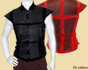 Reinforced jerkin for men, made of leather, Larp, Fantasy