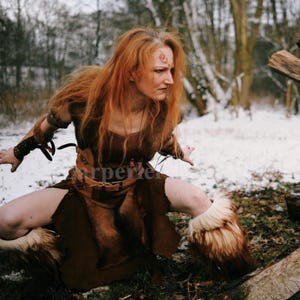 Barbarian Dress, leather, Larp