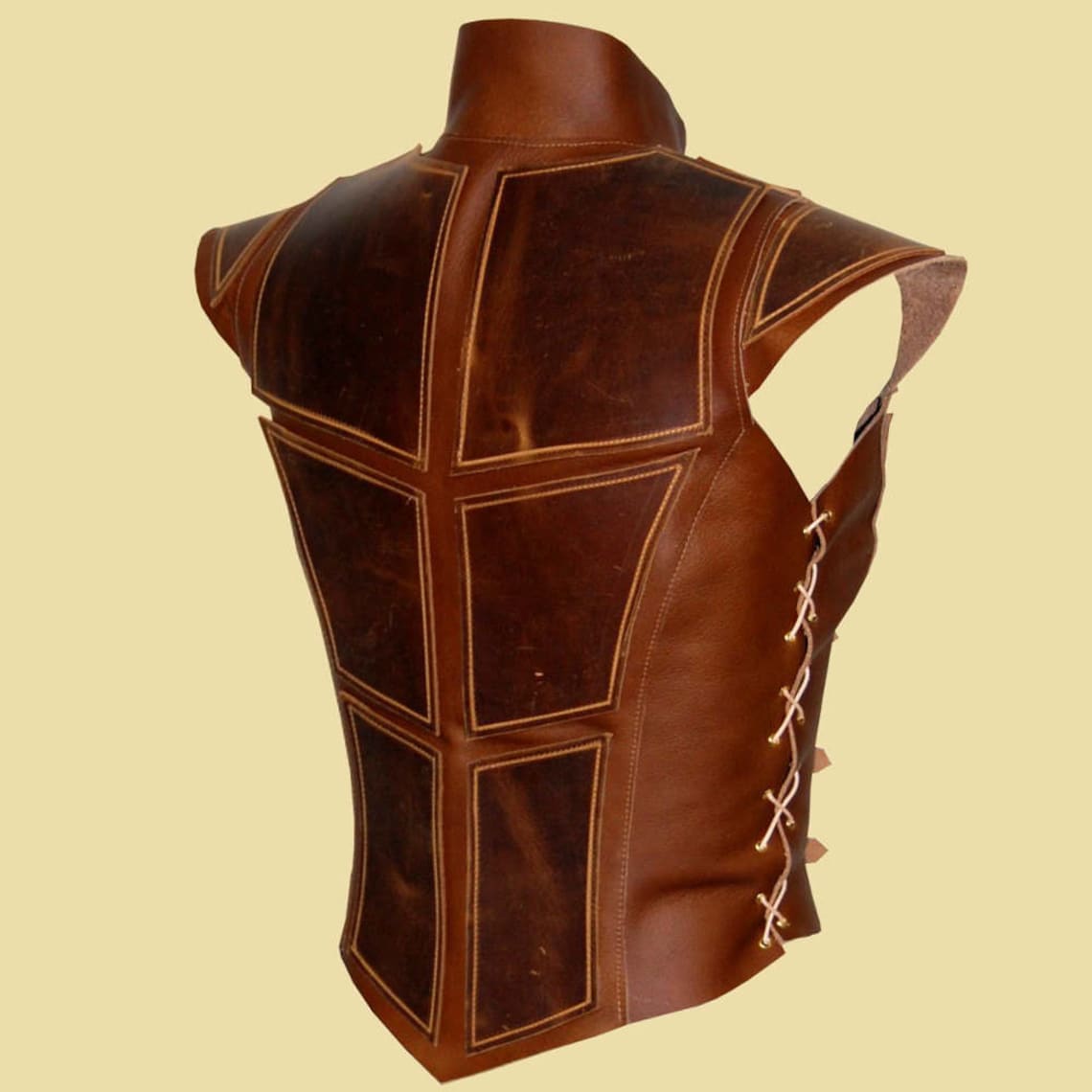 Reinforced Leather Jerkin Deluxe For Women Leather Larp Etsy