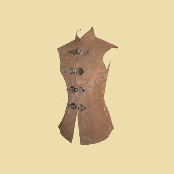 Long Leather Doublet for Women Larp Medieval - Etsy Sweden