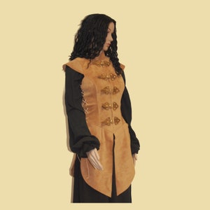 Leather Surcoat for women, Larp, Medieval, Knight, Ranger image 3