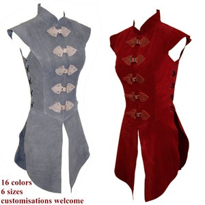 Leather Surcoat for women, Larp, Medieval, Knight, Ranger