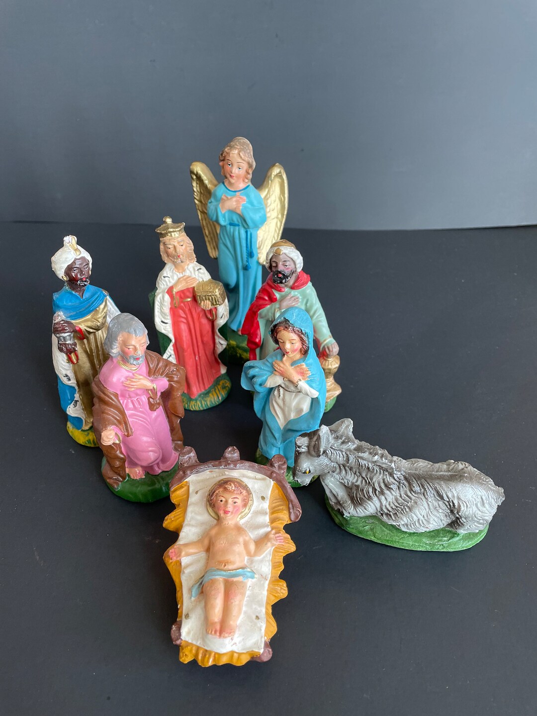 Vintage Italian Nativity Figurines Etsy