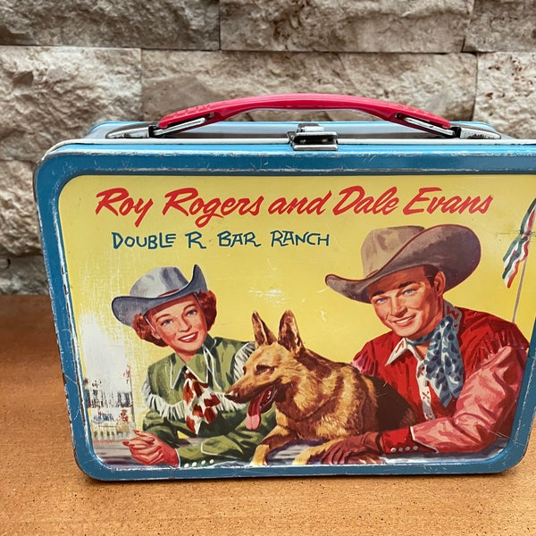 Vintage 1957 Roy Rogers and Dale Evans Double R Bar Ranch Lunch Box