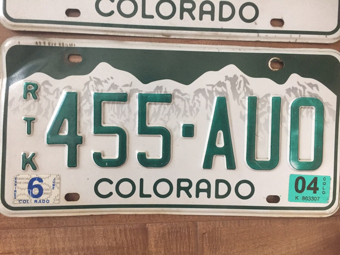 Un par rtk Placas de licencia de Colorado Etsy España