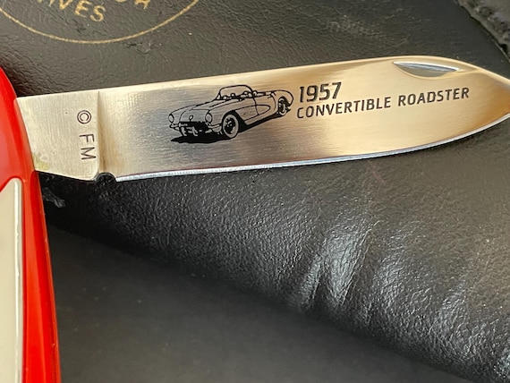 Franklin Mint Collector Knife 1957 Corvette Paperwork and Pouch - Etsy