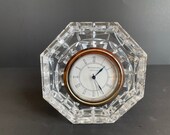 Vintage Waterford Octagon Double Thickness Crystal Clock