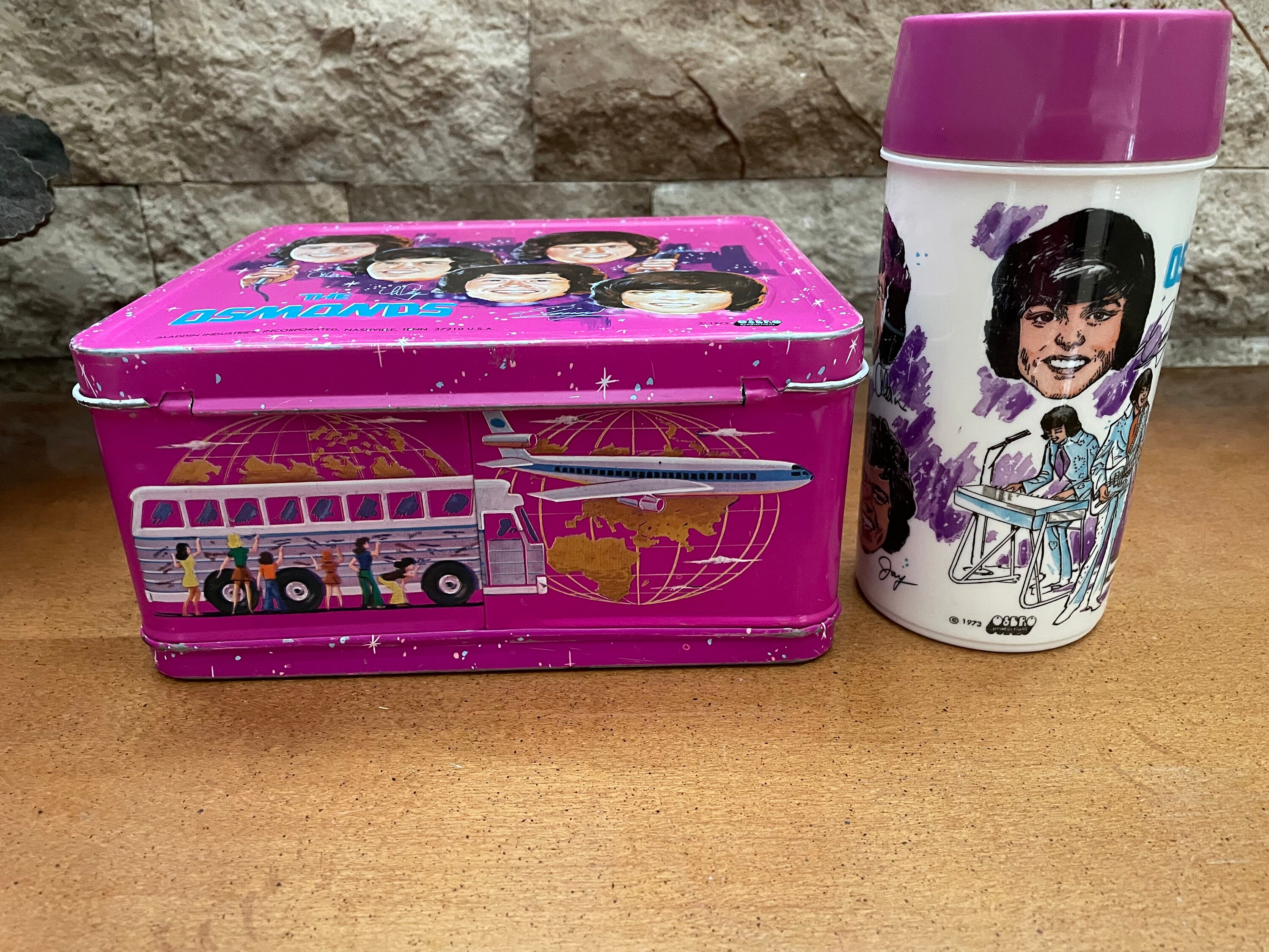 Vintage 1973 Osmond Brothers Lunch Box and Matching Thermos***sale