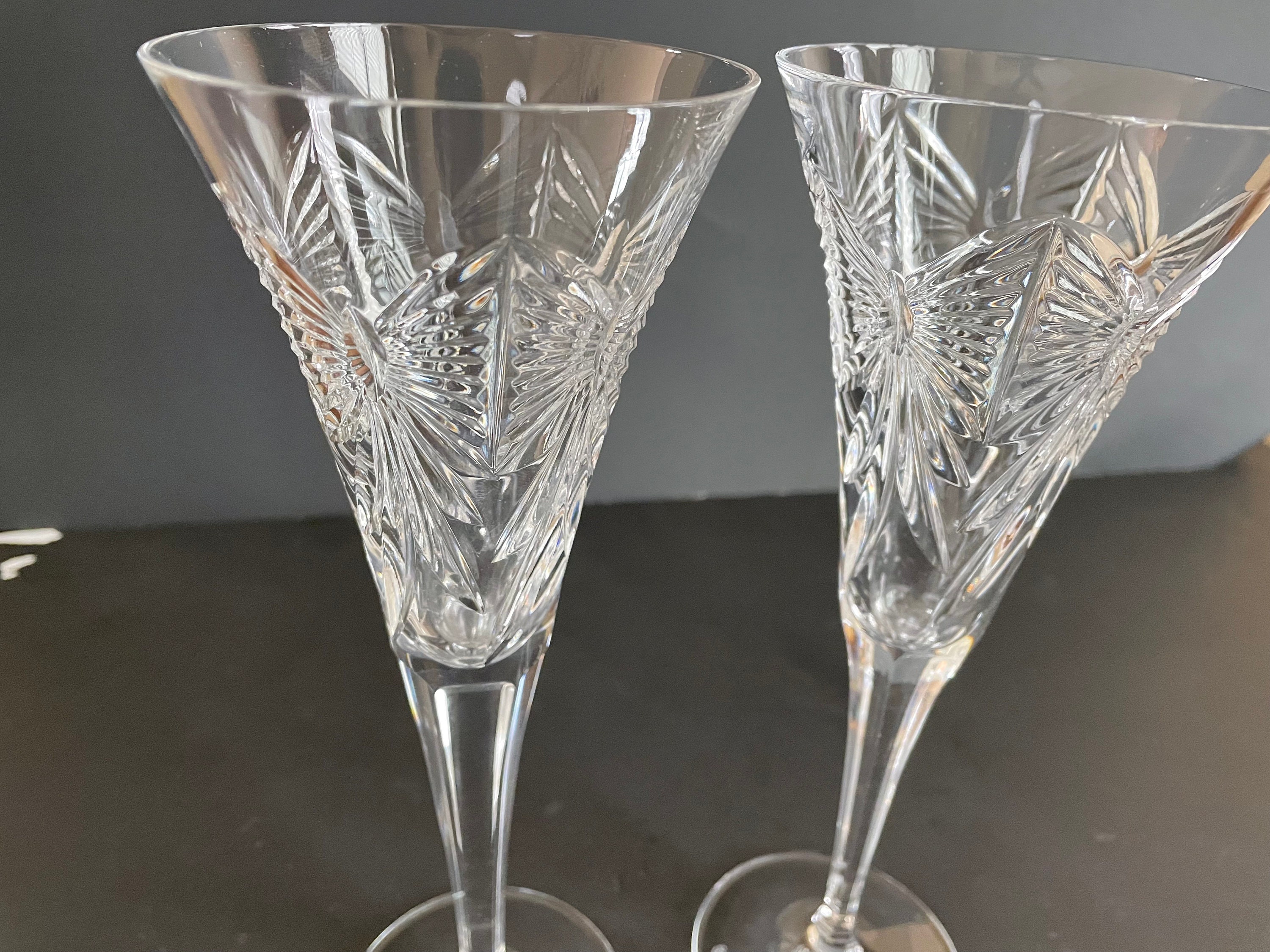 Pair of Tall Champagne Flutes – Montgomery Antiques & Interiors