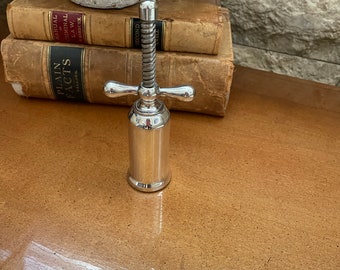 Vintage Silver-Plate Fly Nut Corkscrew