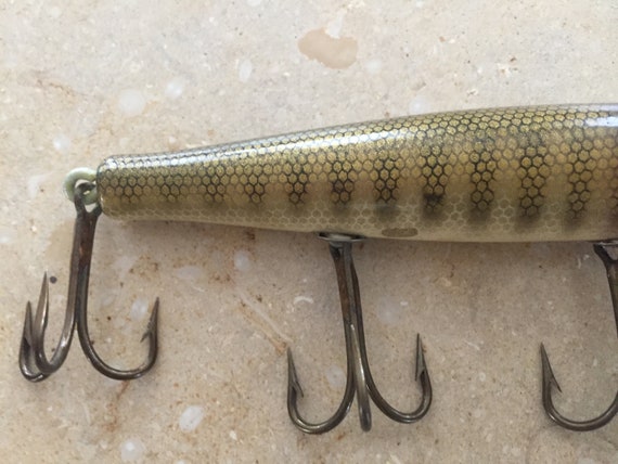 Leurre Vintage Creek Chub – Wounded Minnow – Bois – Yeux En Verre – Pêche Bass