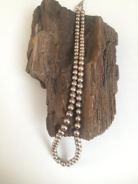 Navajo Sterling Pearls 30 Inch Necklace ***SALE***