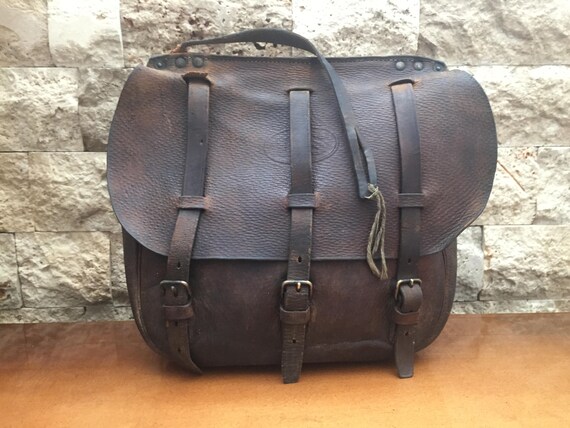 vintage leather us mail bag