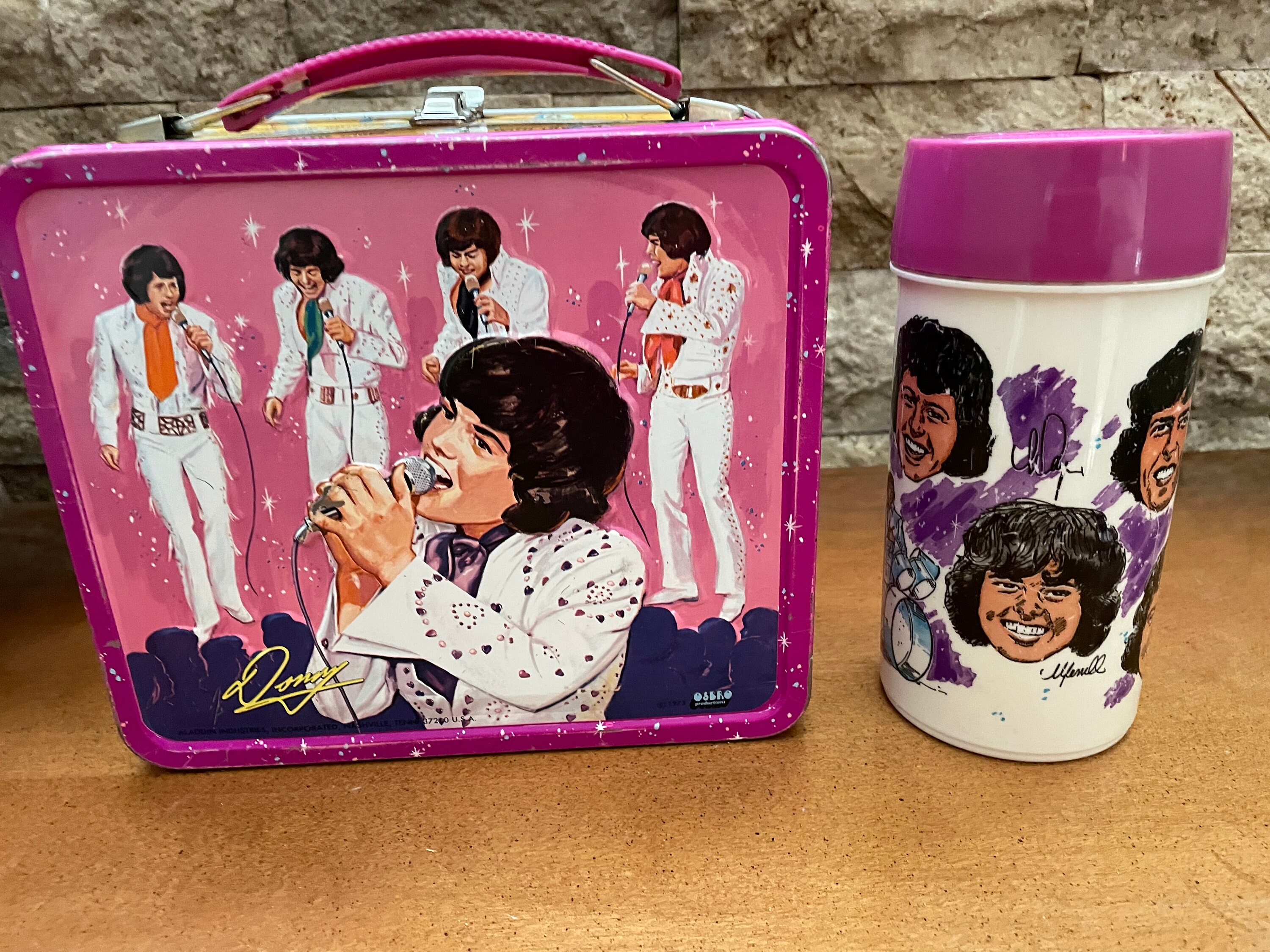 Vintage 1973 Osmond Brothers Lunch Box and Matching Thermos***sale