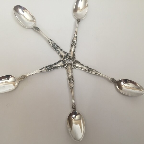 Set Of 5 Gorham Buttercup Teaspoons Sterling***SALE***