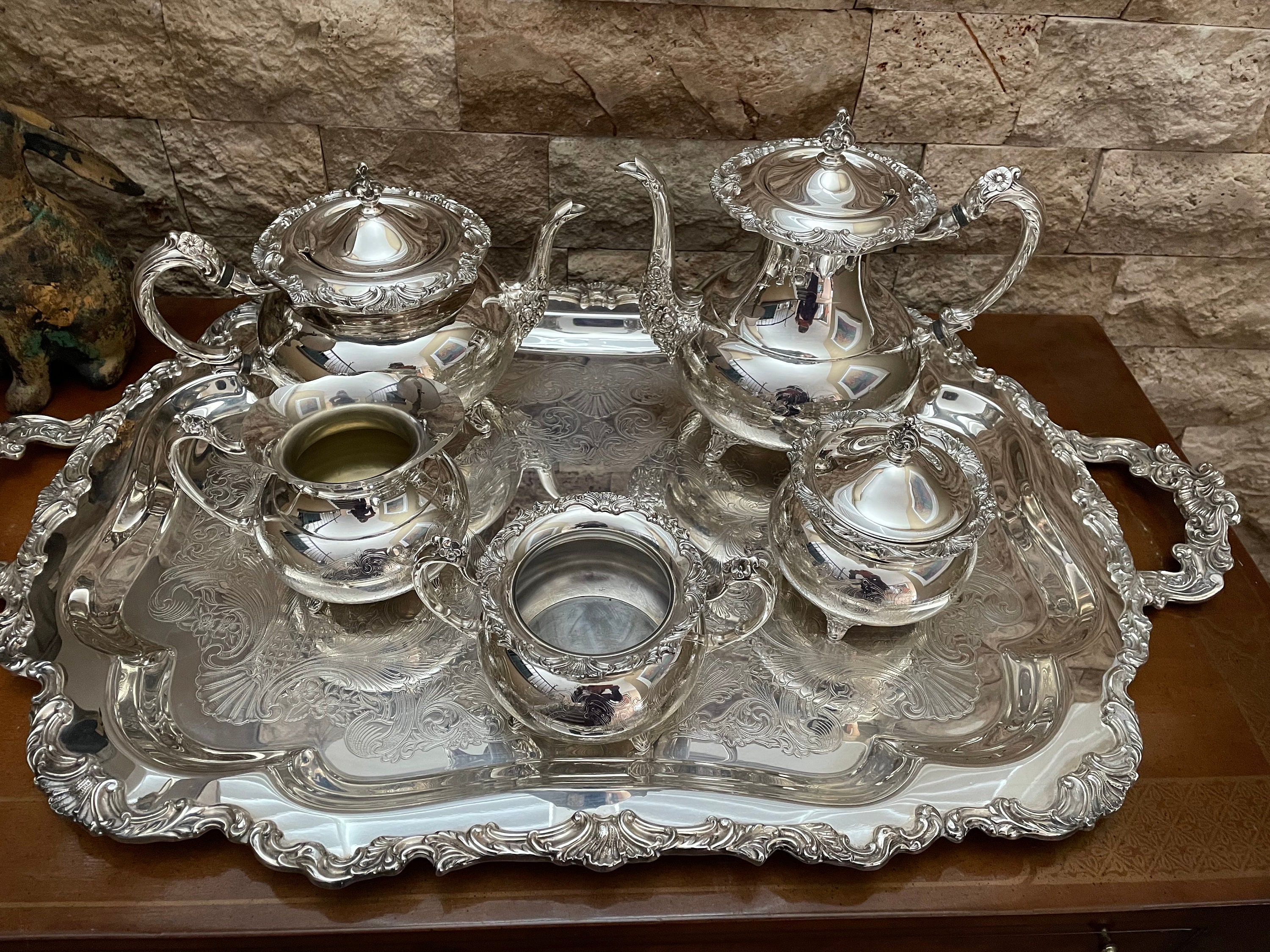 Sheffield Silve Co.】ビクトリアンのコーヒーサービス 4点 Sheffield