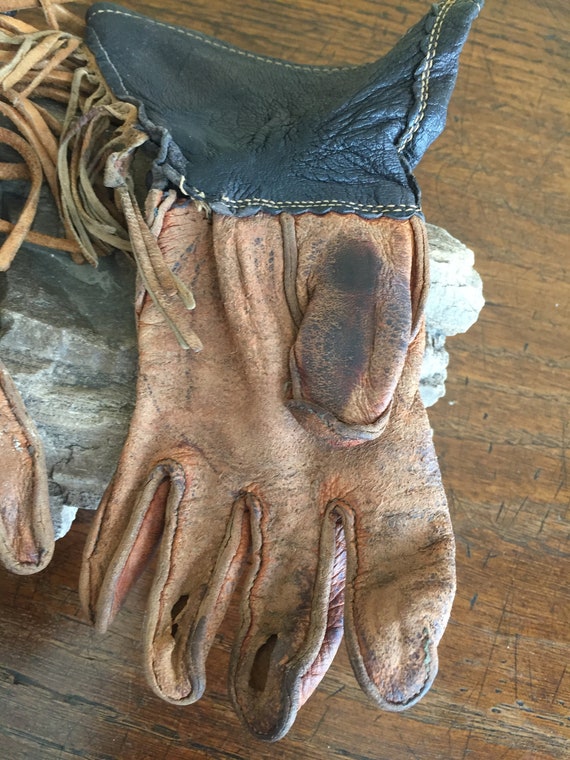 Vintage Children's Cowboy Leather Gloves - Etsy