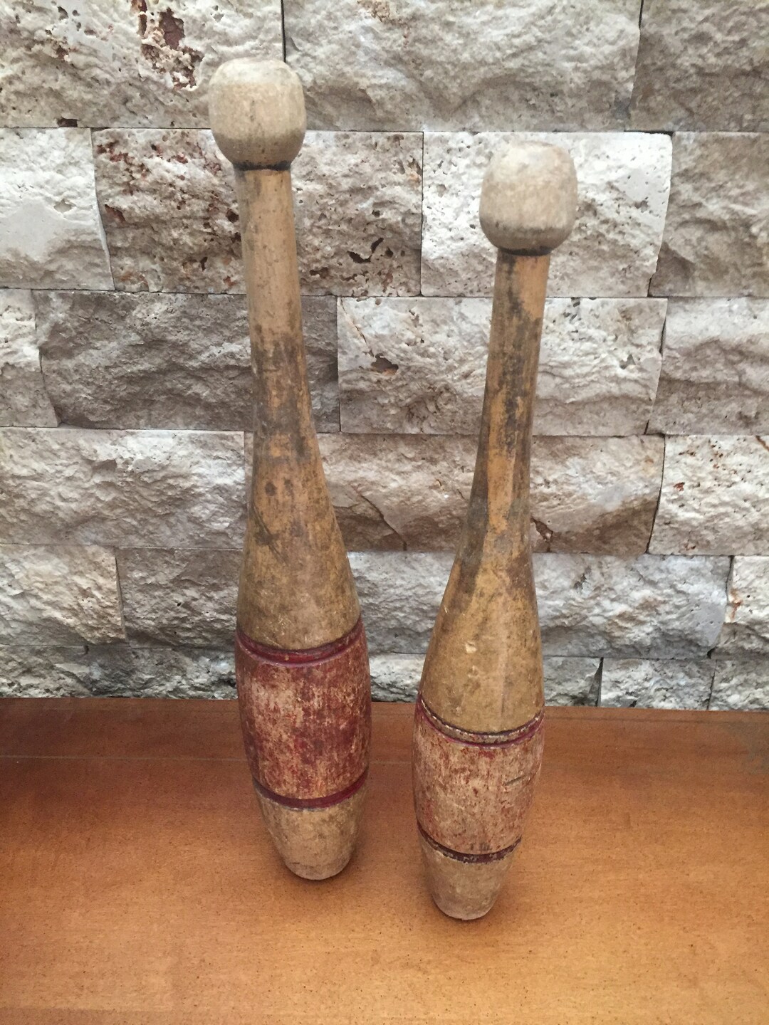 Vintage Wood Pins Juggling/bowling Etsy