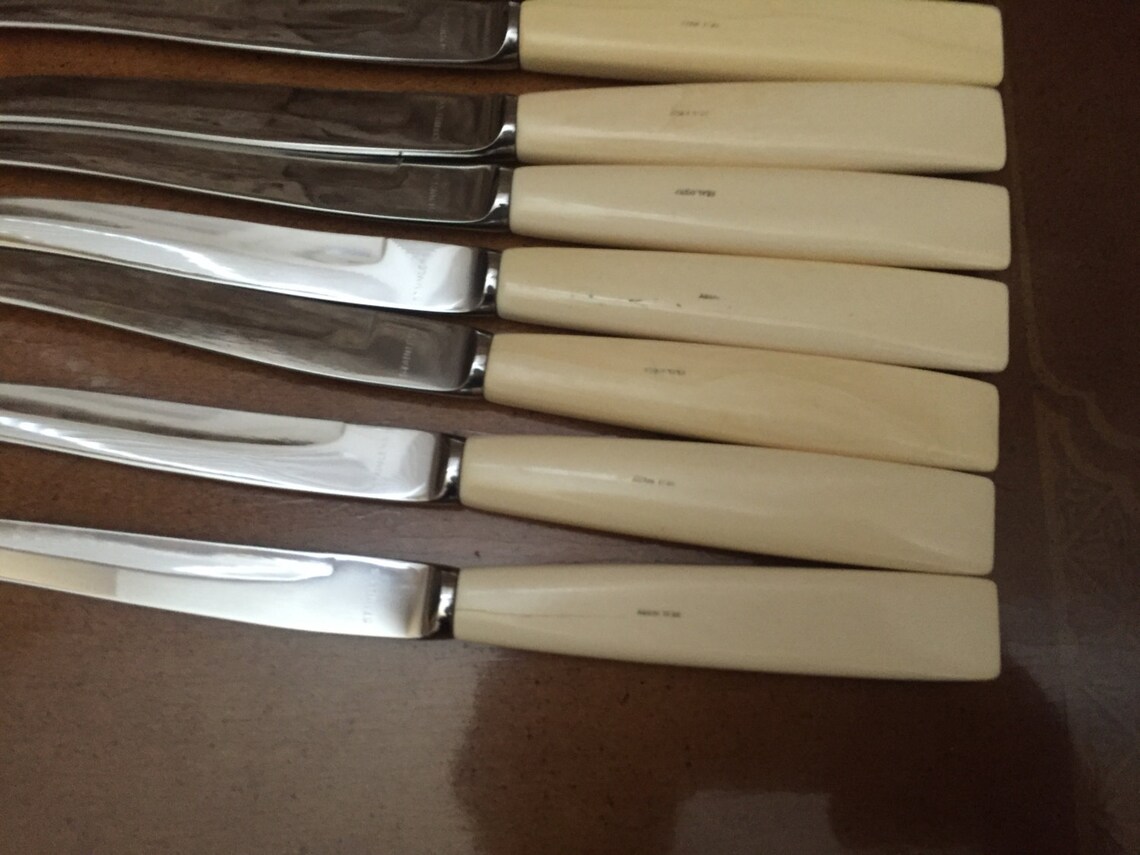 Set of Eight Nuguruk Steak Knives Pure Ivory Etsy