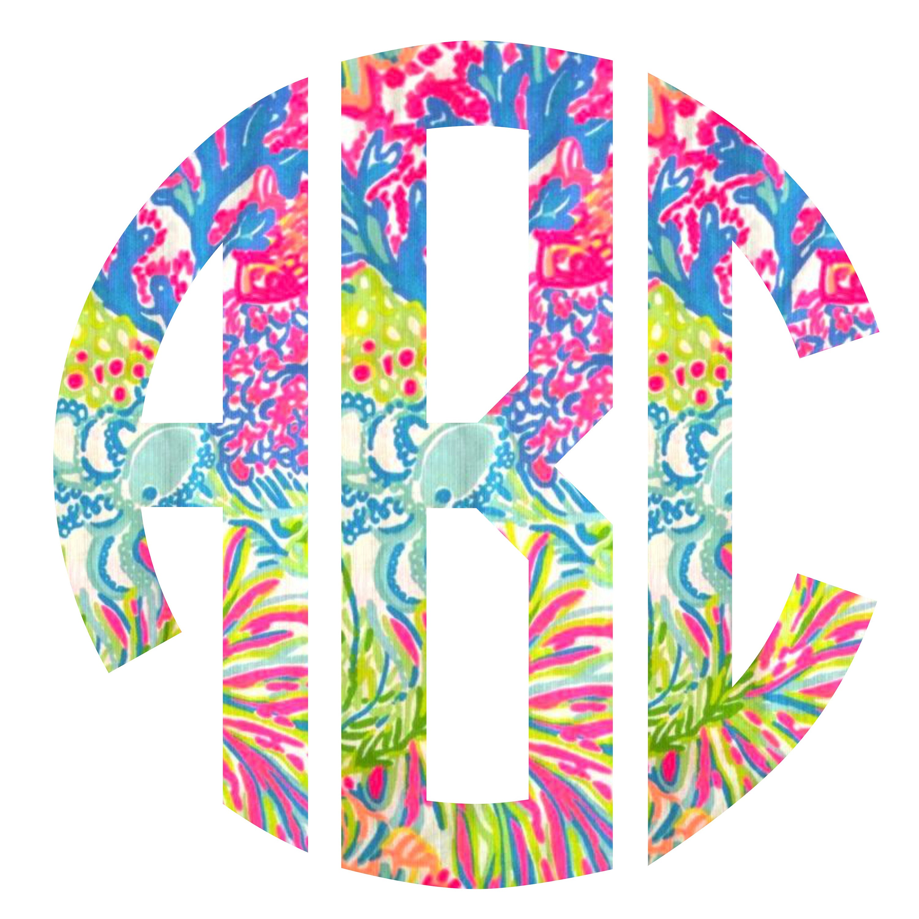 Lilly Pulitzer Car Decal Lilly Preppy Decal Monogrammed | Etsy