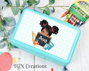 Personalized Back To School Pencil Box, Back to School Supplies,  Girl Monogram Pencil Box, Boy Personalized Pencil Box, BTS Pencil Boxes