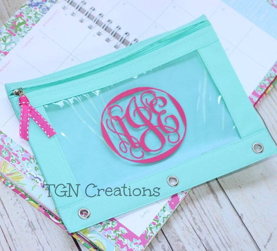 monogrammed pouches