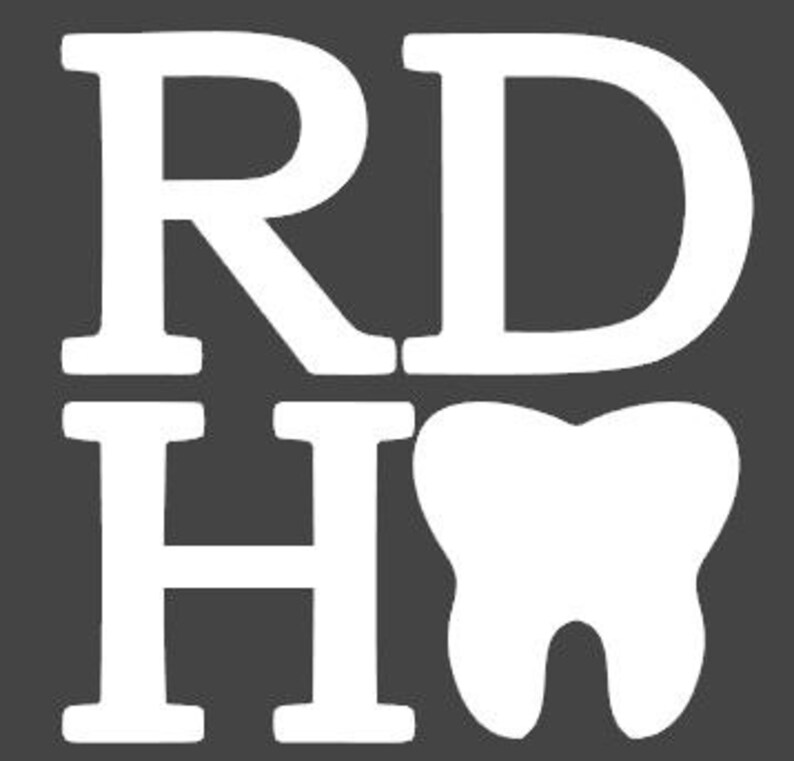 RDH Car Decal Sticker Bumper Window Tooth Decal DDS DH Dental Etsy