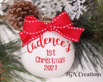 Baby's First Christmas Ornament 2023, Traditional Christmas Ornament, First Christmas Ornament, Personalized Christmas Tree Ornament