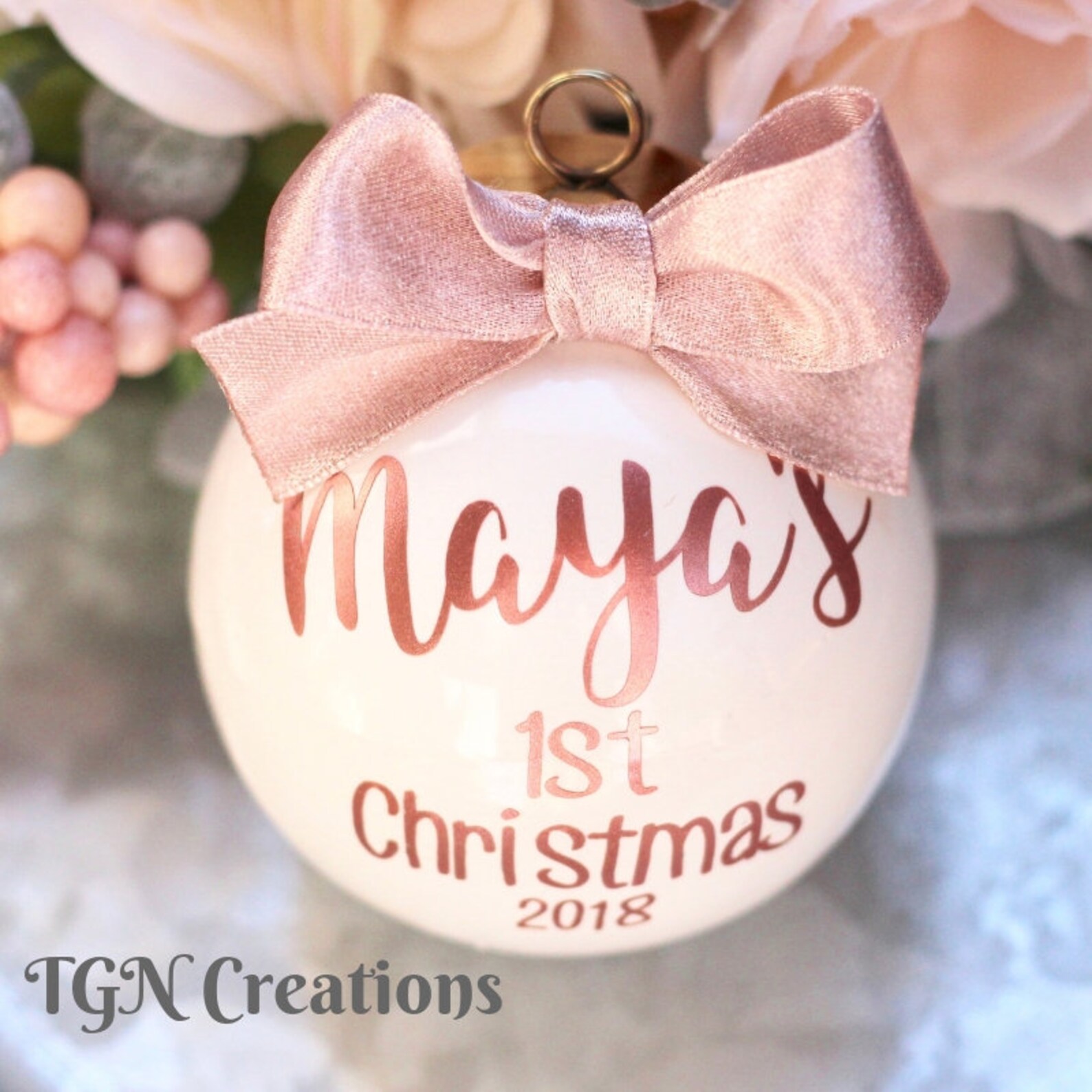 Baby's First Christmas Ornament 2021 Farmhouse Christmas Etsy