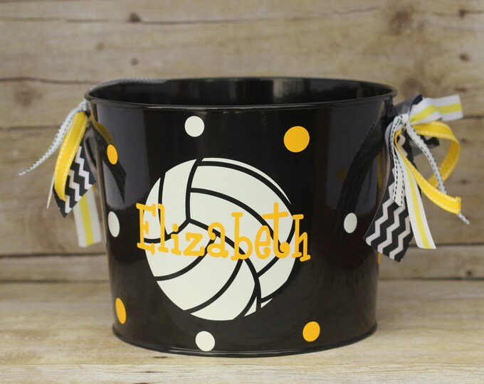 Custom Volleyball Easter Basket Pail Sports Theme Varsity Etsy