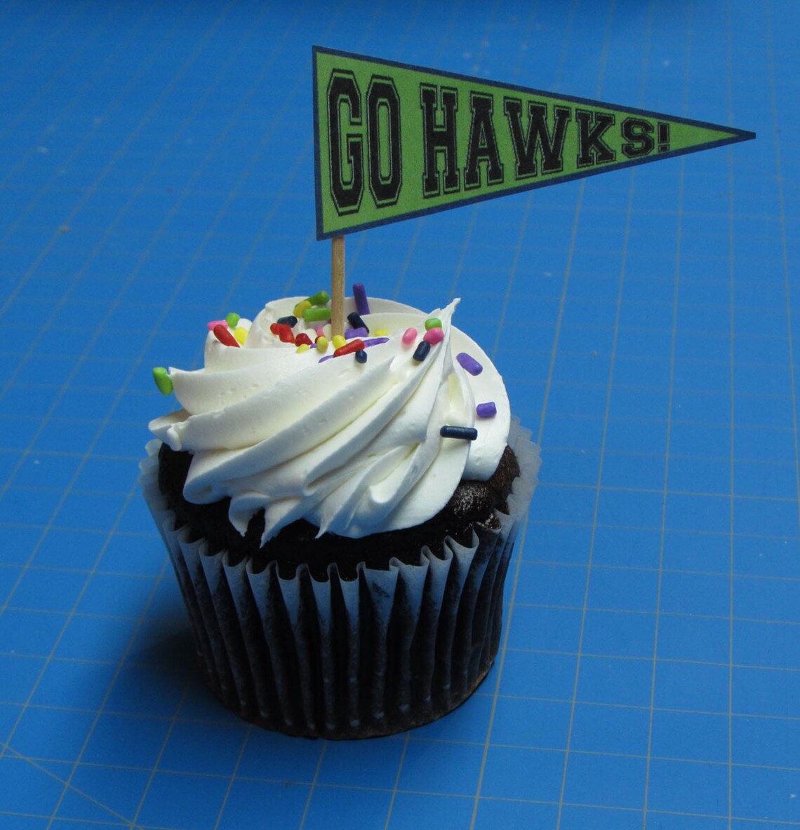 Seattle Seahawks 12th Man Superbowl Go Hawks Cupcake Topper - Etsy