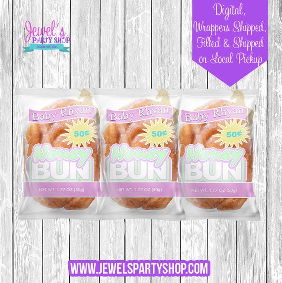 Unicorn Digital Honey Buns, Printed and Shipped! Unicorn Honey Bun Wrappers! Unicorn Party Favors! Il_570xn